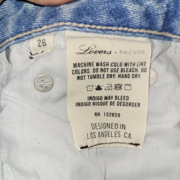 LOVERS + FRIENDS DENIM DISTRESSED ELIJAH MINI SKIRT IN CAMPO SIZE 26 - Picture 8 of 14